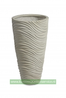 Graphic vase white washed 48Øx90h